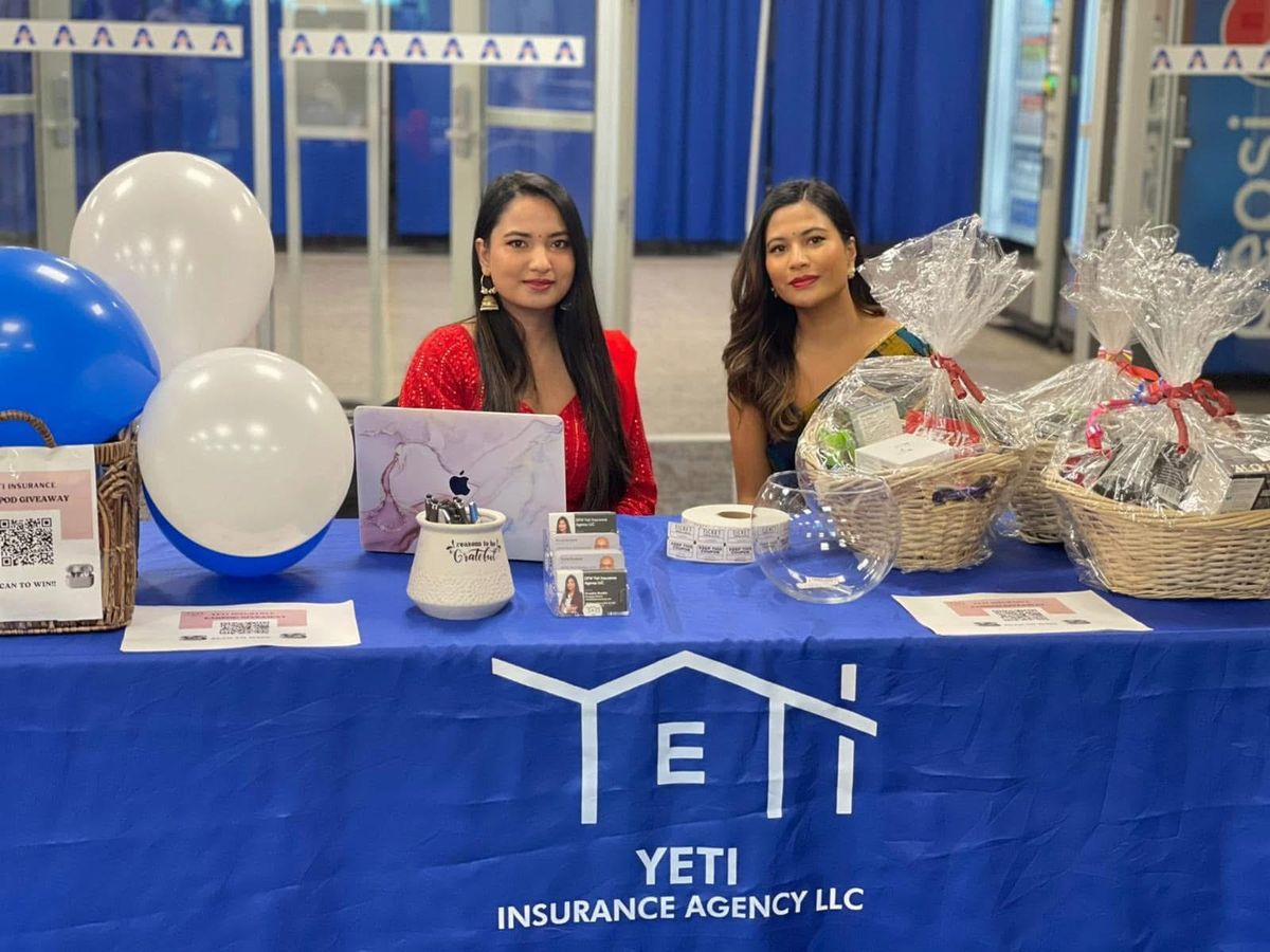 Yeti Insurance agents at the agency's booth at a community event