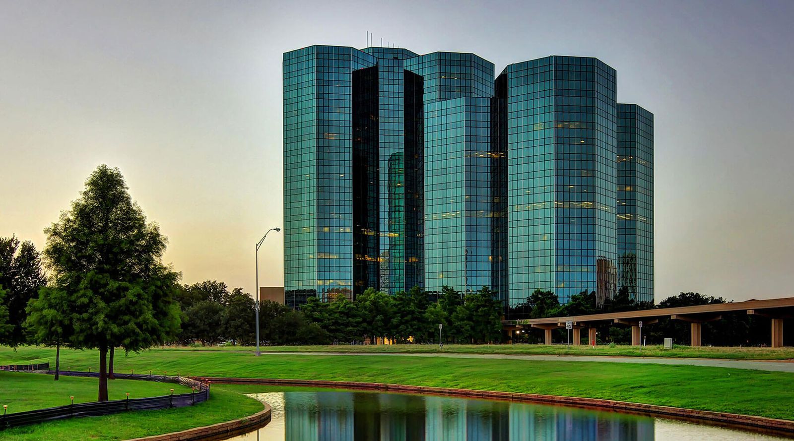 Urban Towers in Las Colinas, home of the Yeti Insurance office in Irving, Texas